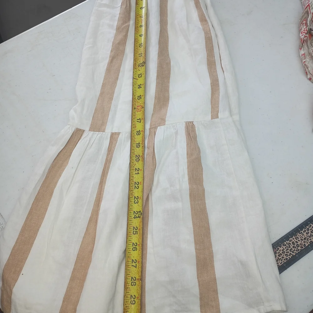 Madewell Beige and White Striped A-Line Skirt - Picture 8 of 8